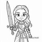Kid-Friendly Joan of Arc Coloring Pages for Children 2