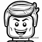 Kid-Friendly Lego Man Faces Coloring Pages 2