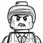 Kid-Friendly Lego Man Faces Coloring Pages 3