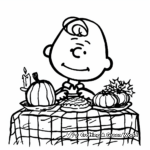 Kid-Friendly Peppermint Patty Thanksgiving Coloring Pages 1