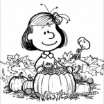 Kid-Friendly Peppermint Patty Thanksgiving Coloring Pages 2