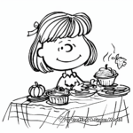 Kid-Friendly Peppermint Patty Thanksgiving Coloring Pages 3