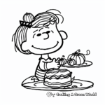 Kid-Friendly Peppermint Patty Thanksgiving Coloring Pages 4