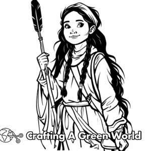Sacagawea Coloring Pages - Free &amp; Printable!