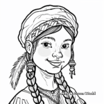 Kid-Friendly Sacagawea the Explorer Coloring Pages 2