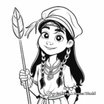 Kid-Friendly Sacagawea the Explorer Coloring Pages 3