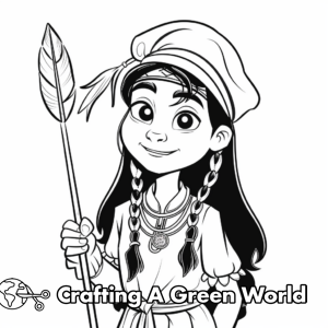 Sacagawea Coloring Pages - Free &amp; Printable!