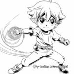 Kid-Friendly Sprizen Requiem Beyblade Coloring Pages 2