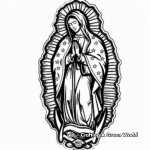 Kid-Friendly Virgen de Guadalupe Coloring Pages 1