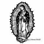 Kid-Friendly Virgen de Guadalupe Coloring Pages 3