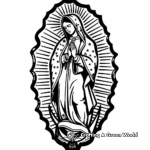 Kid-Friendly Virgen de Guadalupe Coloring Pages 4