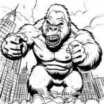 King Kong in New York: City-Scene Coloring Pages 2