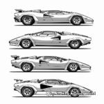 Lamborghini Lineup Coloring Pages: From Classic to Modern 3