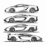 Lamborghini Lineup Coloring Pages: From Classic to Modern 4