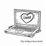 Laptop Love: Portable Computer Coloring Pages 1