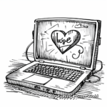 Laptop Love: Portable Computer Coloring Pages 2
