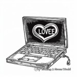 Laptop Love: Portable Computer Coloring Pages 3