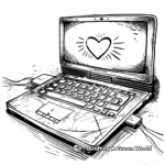 Laptop Love: Portable Computer Coloring Pages 4