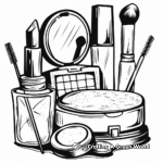 Large Makeup Kit Coloring Pages for Makeup Enthusiasts 2