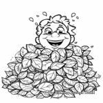 Leaf Pile Fun: Autumn Coloring Pages 4