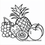 Learning Colors with Fruits: Pre-K Coloring Pages 1