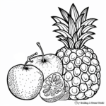 Learning Colors with Fruits: Pre-K Coloring Pages 2