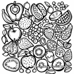Learning Colors with Fruits: Pre-K Coloring Pages 3
