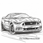 Legendary Mustang Mach 1 Coloring Pages 1
