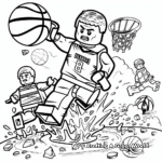 Lego Man Sports Theme Coloring Pages 4