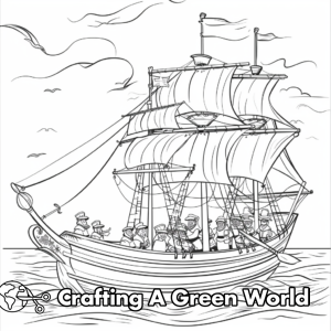 Mayflower Coloring Pages - Free &amp; Printable!
