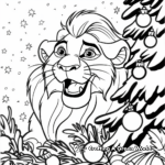 Lion King Christmas Version Coloring Pages 2