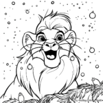 Lion King Christmas Version Coloring Pages 4