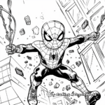 Little Spiderman Homecoming Movie Scene Coloring Pages 1