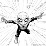 Little Spiderman Homecoming Movie Scene Coloring Pages 2