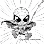 Little Spiderman Super Hero Landing Coloring Pages 4