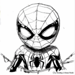 Little Spiderman Visiting Stark Industries Coloring Pages 1