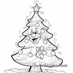 Lively Christmas Tree Coloring Pages 2