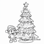 Lively Christmas Tree Coloring Pages 3