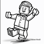 Lively Lego Man Dancing Coloring Pages 1