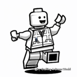 Lively Lego Man Dancing Coloring Pages 2