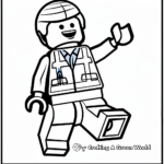 Lively Lego Man Dancing Coloring Pages 4