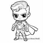 Lively Superhero Sticker Coloring Pages 1