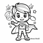 Lively Superhero Sticker Coloring Pages 2