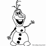 Lovable Olaf Frozen 2 Coloring Pages 2