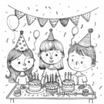 Lovely Auntie's Birthday Party Coloring Pages 1