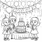 Lovely Auntie's Birthday Party Coloring Pages 4