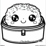 Lovely Kawaii Bento Box Coloring Pages 3