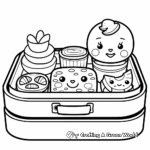 Lovely Kawaii Bento Box Coloring Pages 4