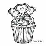 Lovely Valentine's Day Cupcake Coloring Pages 3