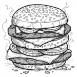 Lush Double Decker Burger Coloring Pages 4